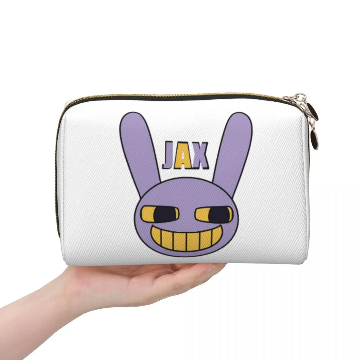 Jax With Name (The Amazing Digital Circus) Women Cosmetic Bags Travel Makeup Organizer Pouch Toiletry Storage Dopp Kit Case