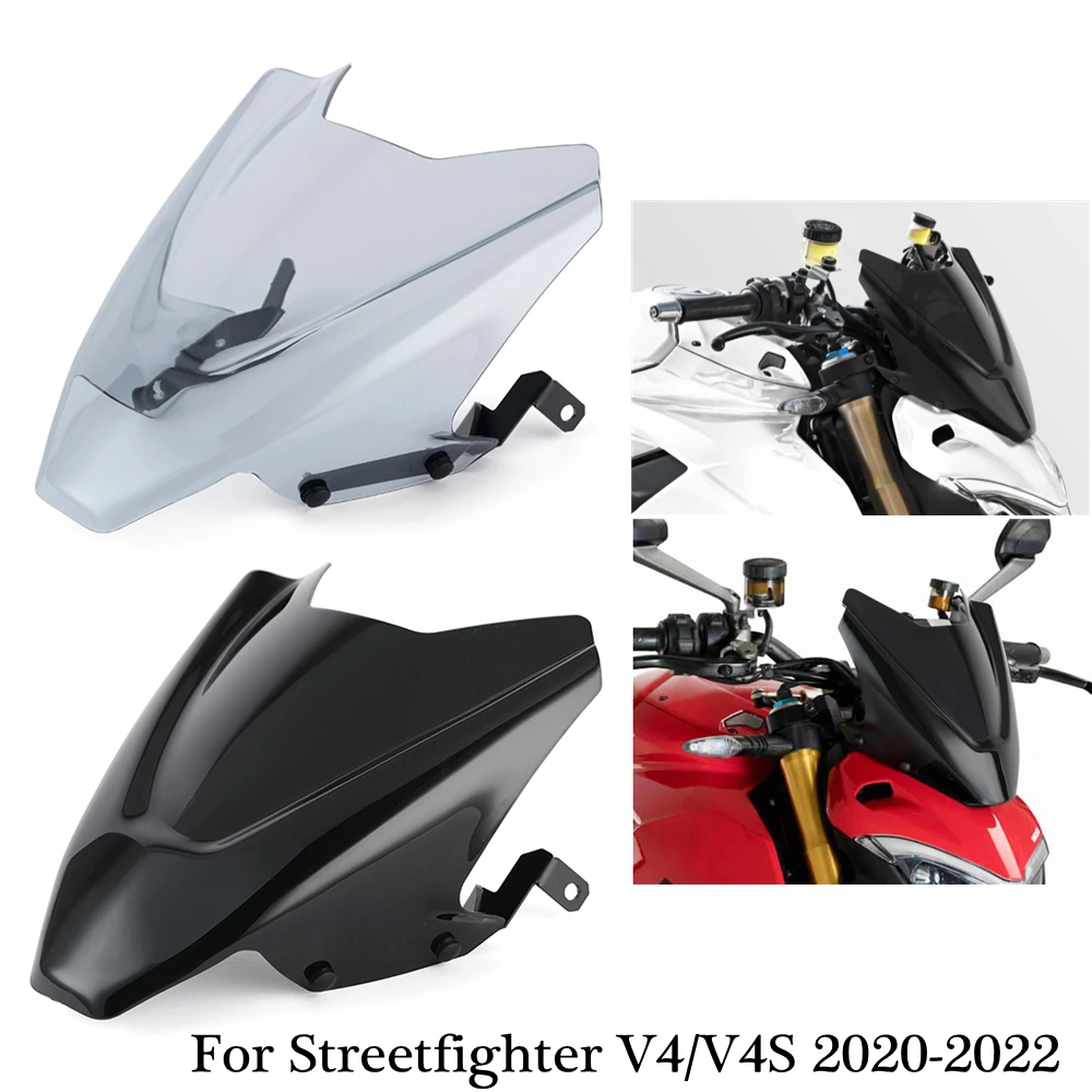 Windshield Windscreen Wind Deflector Screen Visor Viser For Ducati Streetfighter V4S V4 S 2020 2021 2022 Airflow Deflectors