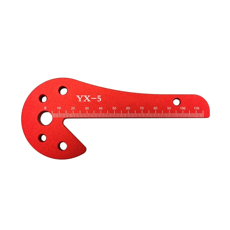 Aluminum Alloy Center Scribe - Center Finder Woodworking Square - 45/90 Degree Right Angle Line Gauge, Precision Carpenter Ruler
