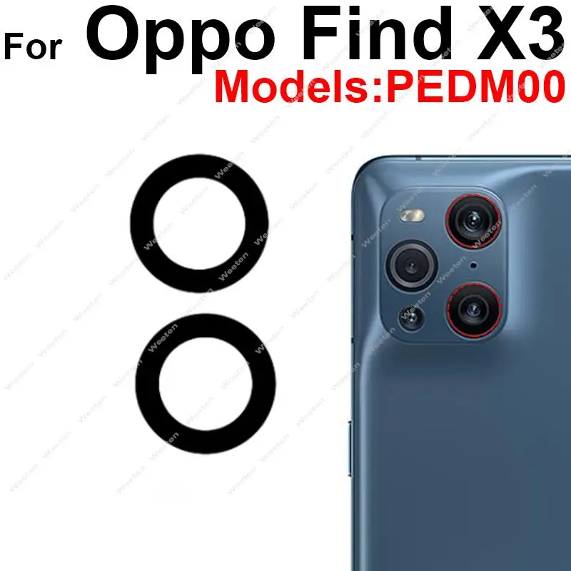 Rear Camera Glass Lens For OPPO Find X2 X3 X5 Pro X2 X3 Neo X2 X3 X5 Lite Back Main Camera Glass Lens Sticker Parts