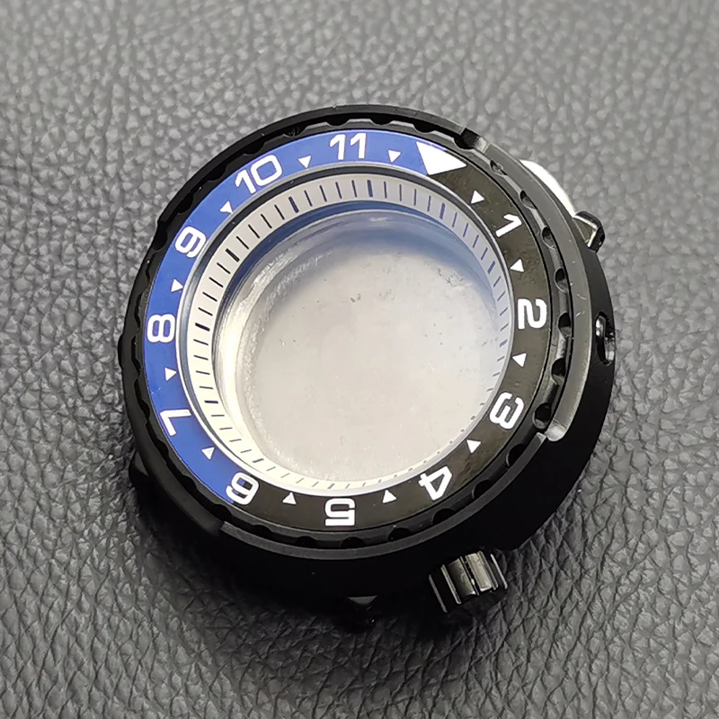 Mod Seiko Black Canned Tuna Watch Cases Fits NH35 NH36 4R36 4R35 7S26 Movements Fashion Bezel Insert Ring Men Watch Repair Parts