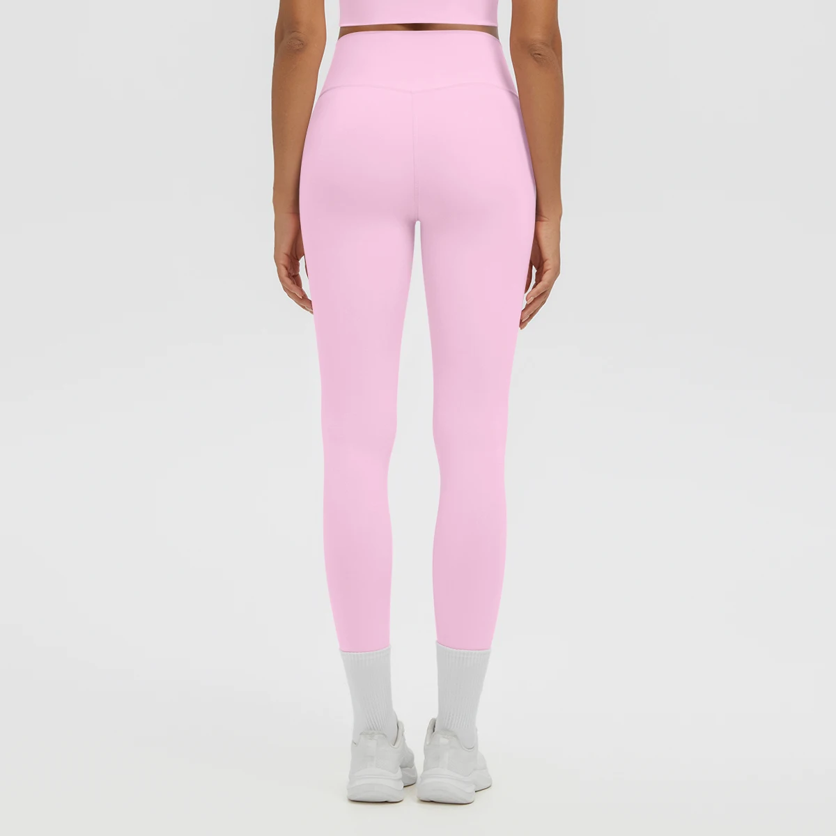New Quick Drying Yoga Pants for Women's Solid Color Peach Buttocks Polyester Push Up High Waisted Fitness Pants Women Leggings