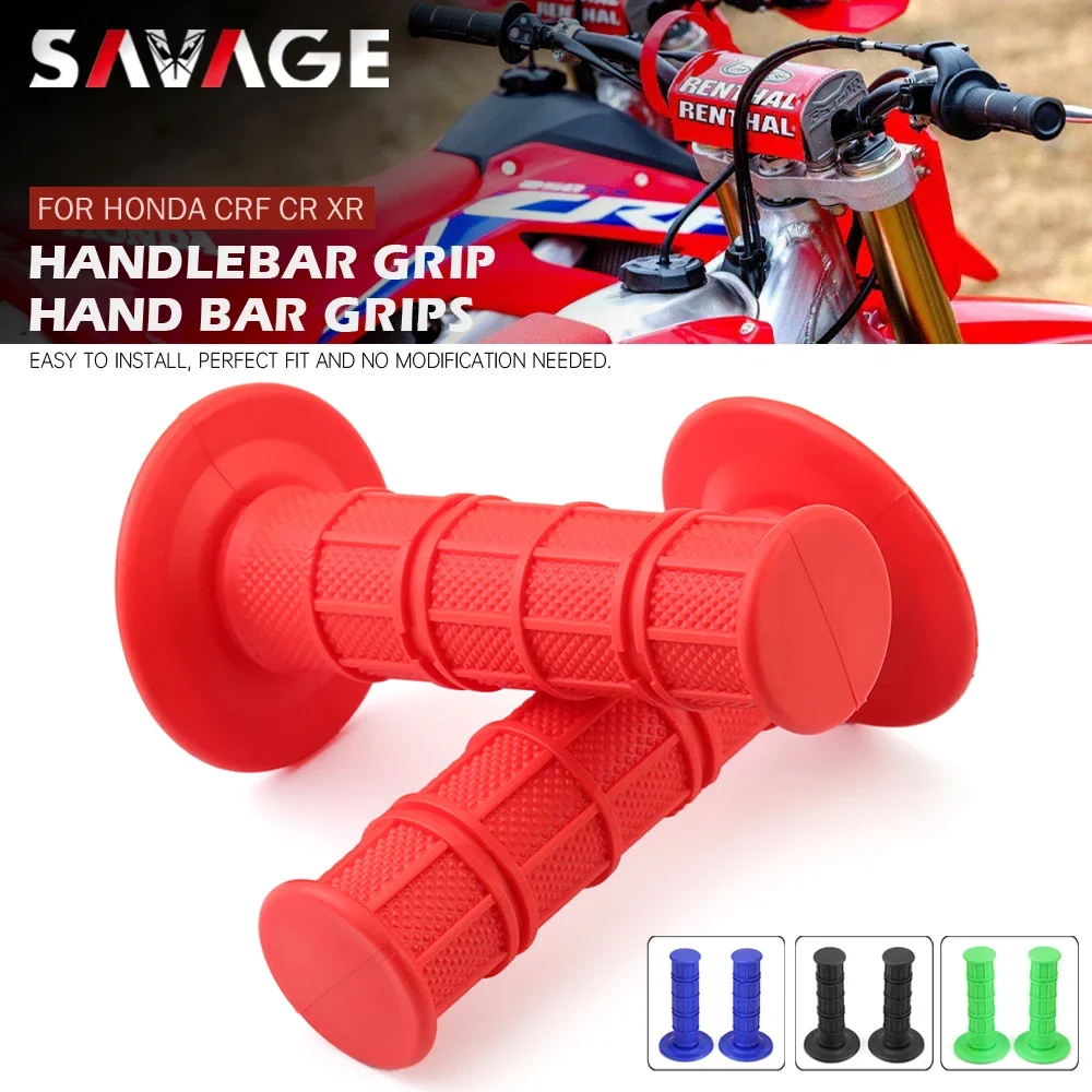 Anti-slip Handlebar Grip For HONDA CRF 125 230 250 450 XR 200 400 600 650 CR 80 85 Motorcycle Dirt Pit Bike Rubber Hand Bar Grip