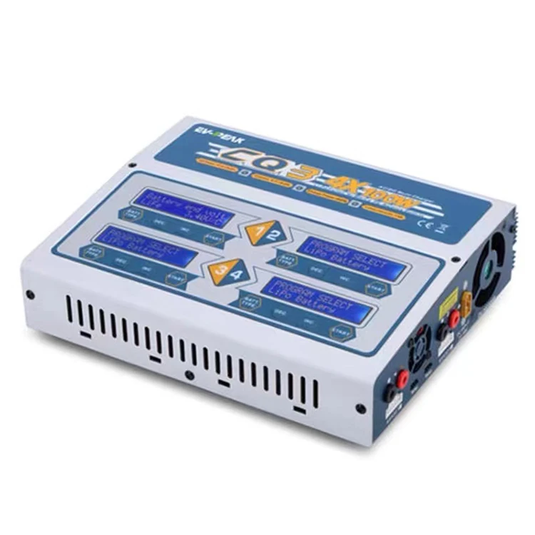 EV-PEAK C Series CQ3 F0308 10A 4*100W 110-240V AC/DC 4 Channel Balance Battery Charger