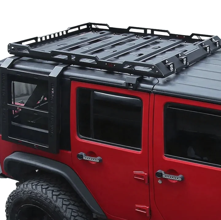 

Heavy-Duty Roof Luggage Rack For 2018-2024 Jeep Wrangler Anti-Rust Coating, Enhances Cargo Space For Road Trips