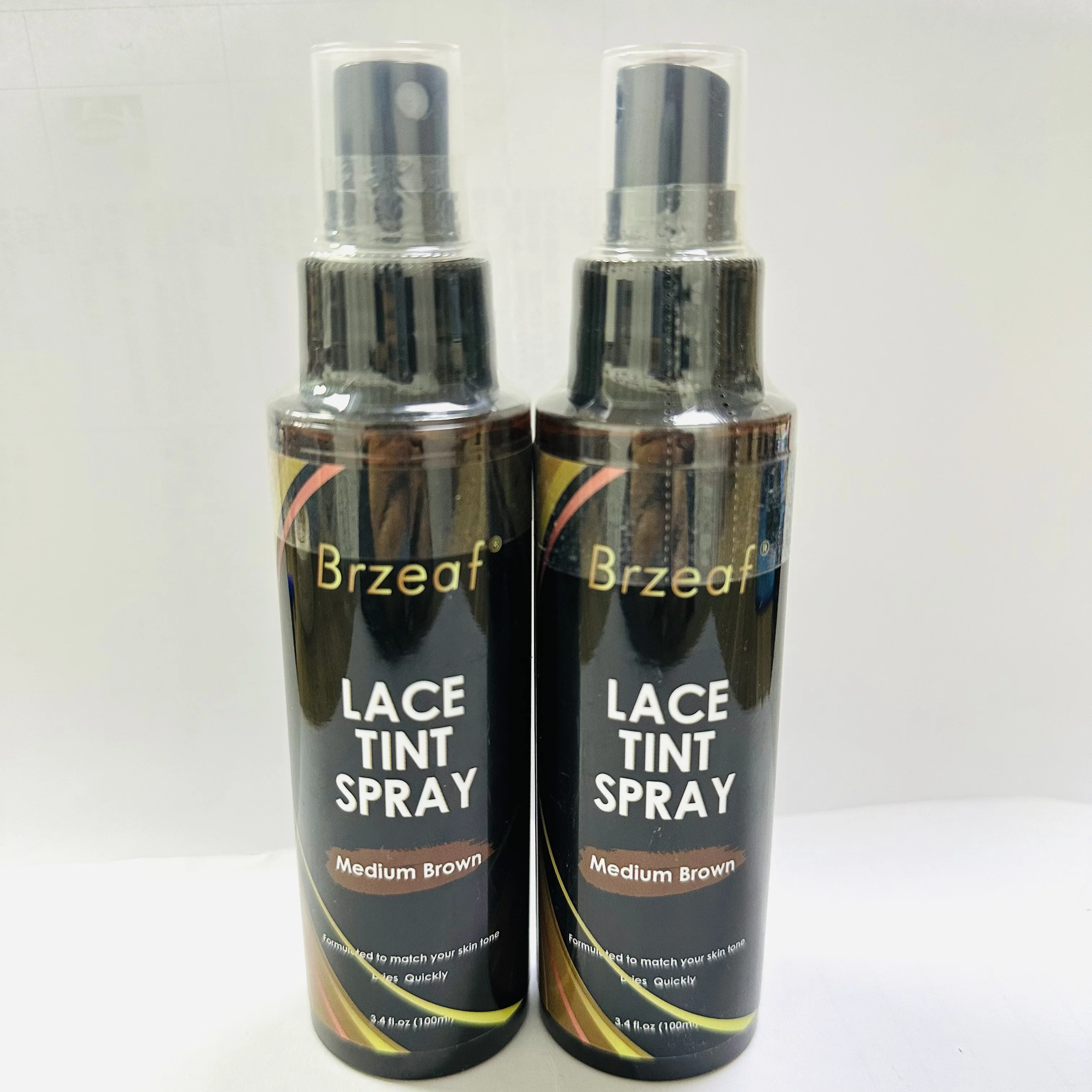 رذاذ لون الدانتيل باللون البني الداكن والبني الداكن لإغلاق الشعر المستعار بالدانتيل 100 مل - رذاذ تلوين الدانتيل للشعر المستعار الأمامي