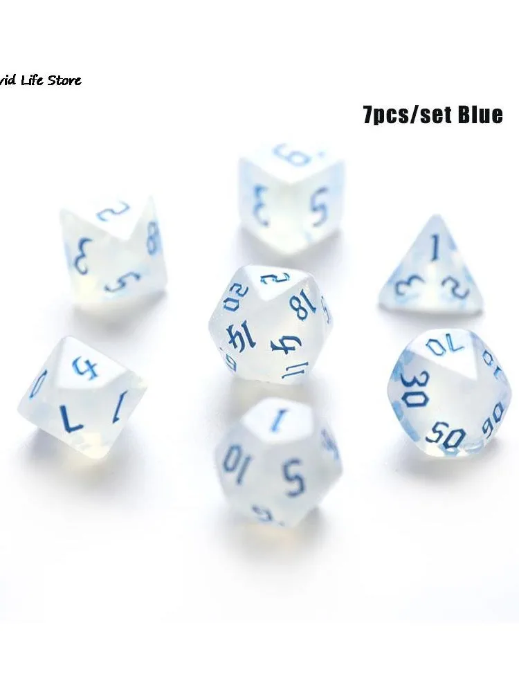 Jeu de dés polyédriques à paillettes irisées pour jeu de société, D4, D6, D8, D10, D12, D20, D %