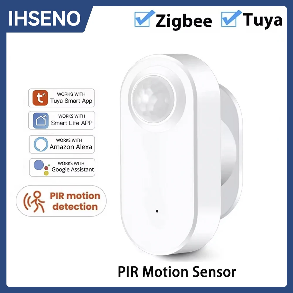 

Tuya Zigbee Smart PIR Motion Detection Sensor Security Burglar Alarm Sensor Smart Life App Control Support Alexa Google Home