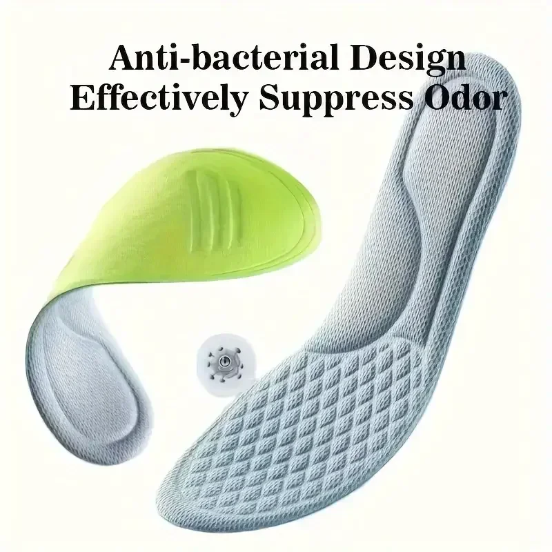 1pair 5D Sports Insoles  invisible inner raised insole for male and female comfort with a soft sole and full cushion for shock image 4