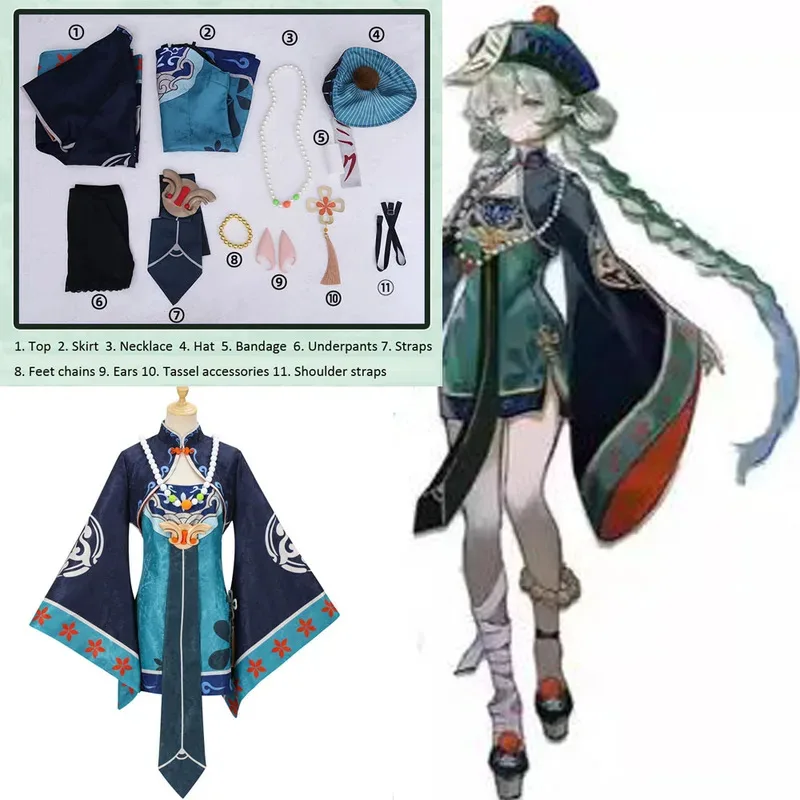 

In Stock S-XXL Mikuu Zombie Cosplay Costume Miku Zombie Cosplay Costume Helloween Party Outfits For Women Girls
