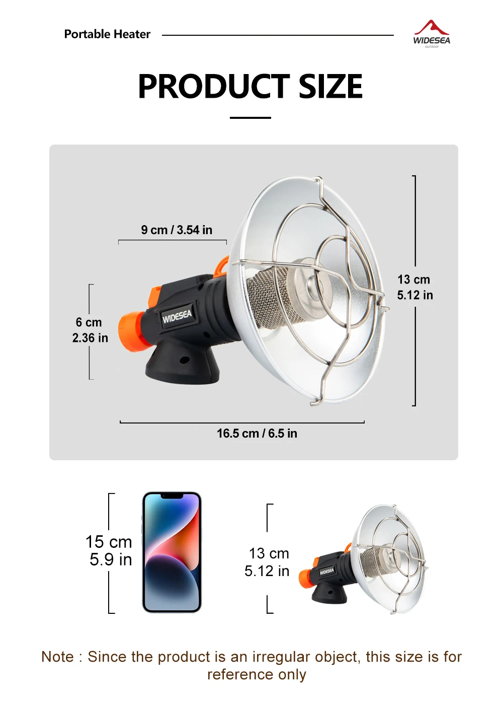 Widesea Camping-Heizung, tragbarer Kamin aus Edelstahl für den Winter, Outdoor, Herd, Wandern, Gasbrenner, Heizung, Überlebensausrüstung – Detail 3