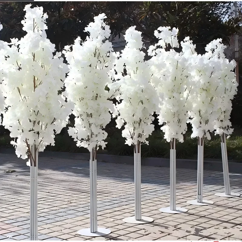 6pcs 10pcs Wedding Decoration 5ft Tall slik Artificial Cherry Blossom Tree Roman Column Road Leads For Wedding party Mall Open