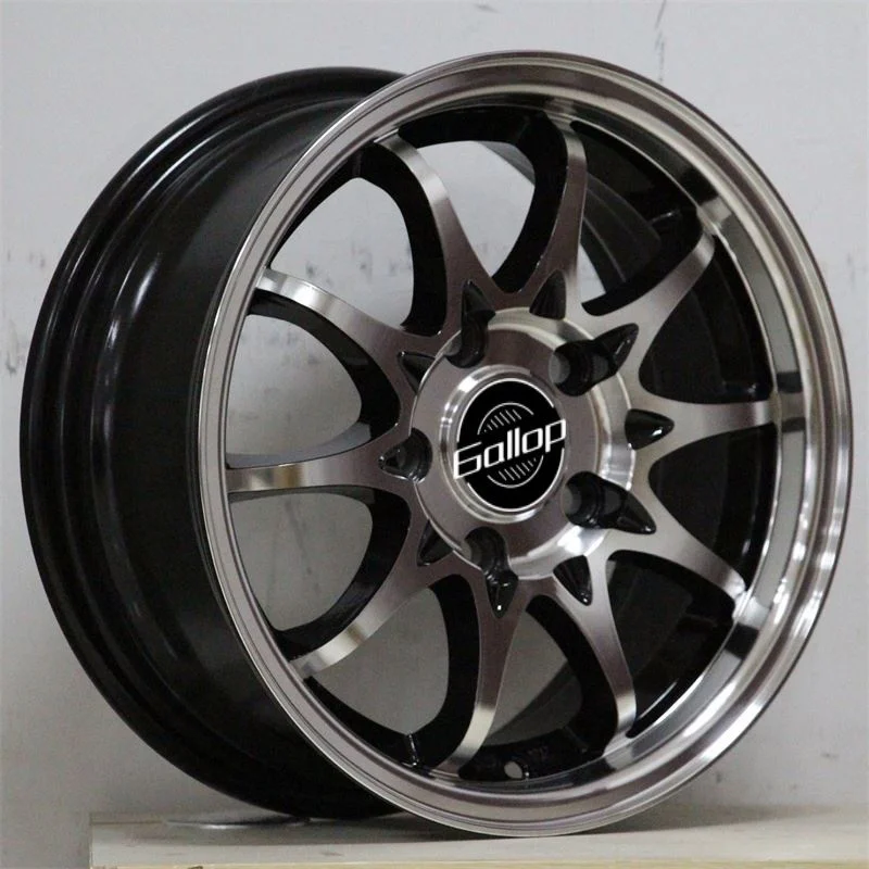 Gallop 14~18 Inch ET 10~35 New Aftermarket Passenger Car Wheels Flow Forming Alloy 100/114.3mm CB67.1~73.1mm Black Finish Multi