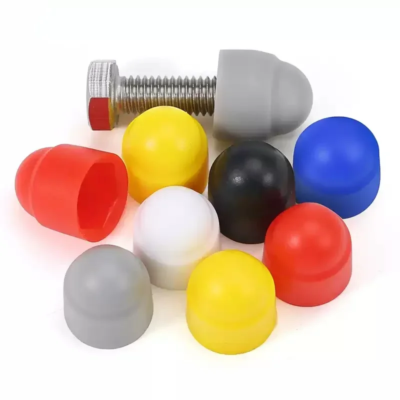PE Plastic Hexagon Caps For Bolt Protect Nut M3~M24 Waterproof Dust Proof Protective Decoration Nuts Cap For Car Wheels Exterior