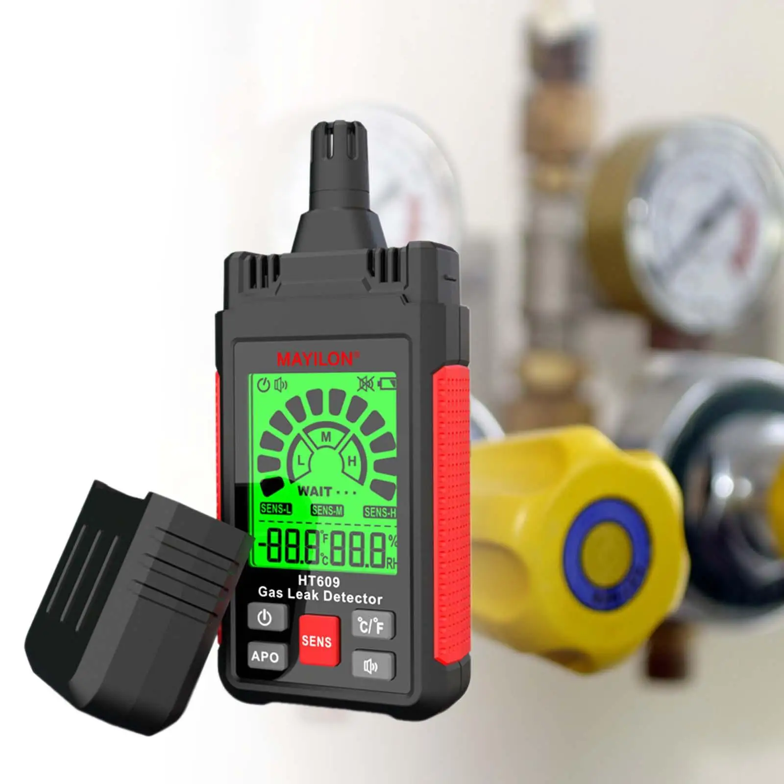 Handheld Flammable Gas Leakage Detector Professional Humidity Detection Compact