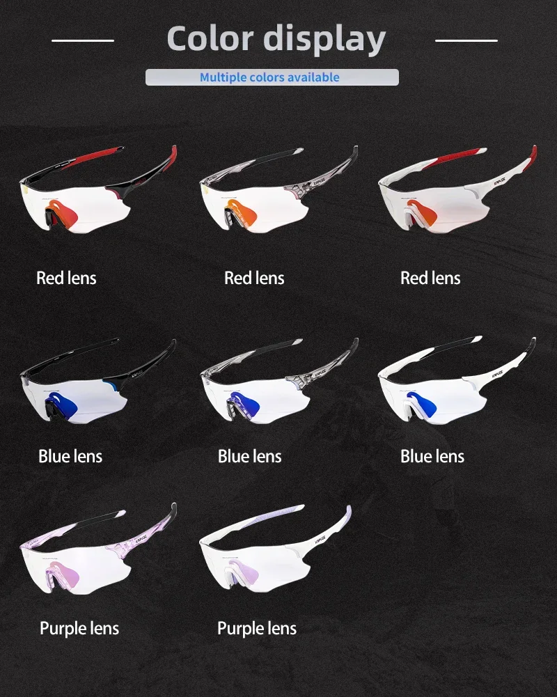 2024 kapvoe rote photo chrome Laufs onnen brille Sport für Männer blaue Marathon-Fahrrad brille Mountainbike-Brille Brille – Detail 12