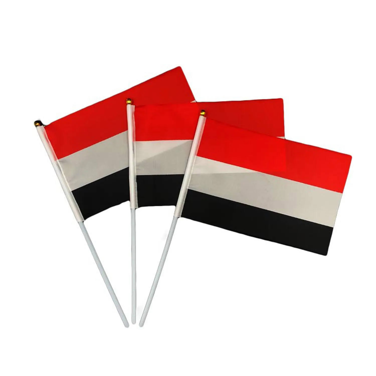 Z-ONE FLAG 100pcs Yemen Hand Flag 14*21cm Yemen Yemeni National Flag Small Hand Held Waving Flag Indoor Outdoor Home Decor