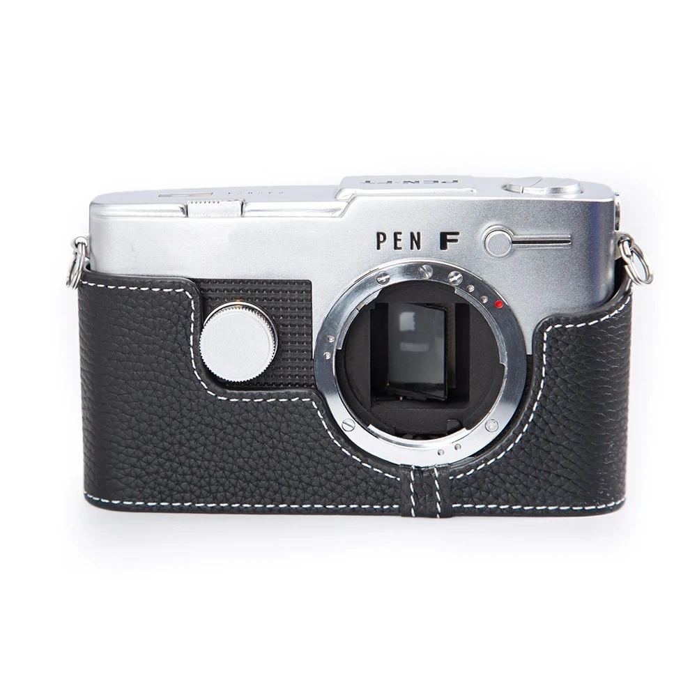 Genuine Leather Half Case For OLYMPUS PEN-FT OM-1/1N OM-2/2N OM-4
