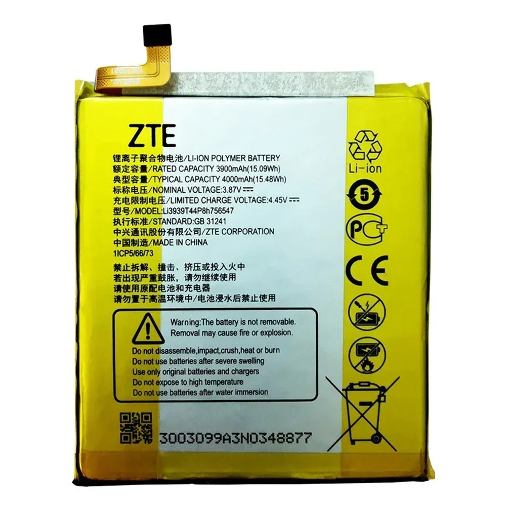 100% Original Replacement Battery Li3939T44P8h756547 4000mAh For ZTE A2020 N2 Axon 10 Pro 5G Phone Batteries Fast Shipping