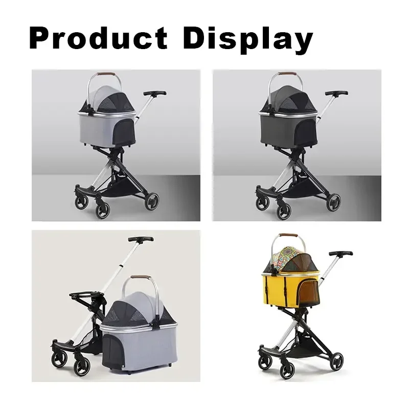 Factory Separable Expanded Pet Dog Cat Trolley Carrier Large Pet Strollers Durable Mesh Travel Carrier For Pets Dogs Cats