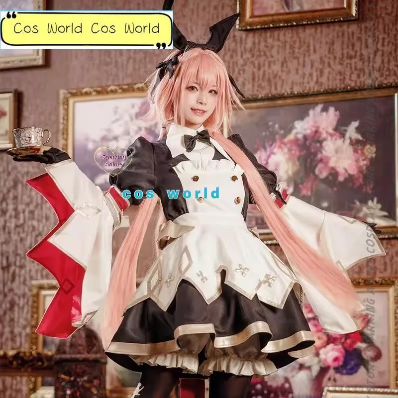 

Anime Fate Grand Order Saber Astolfo Cosplay Costume FGO Sword Version 3.0 Maid Outfit Dress Party Suit Women Girls Dress