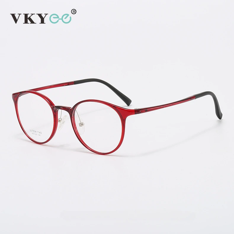 

VICKY Round Classic Ultra Light Ultem Anti-Blue Light Computer Glasses Customized Prescription Reading Glasses for Women 1143