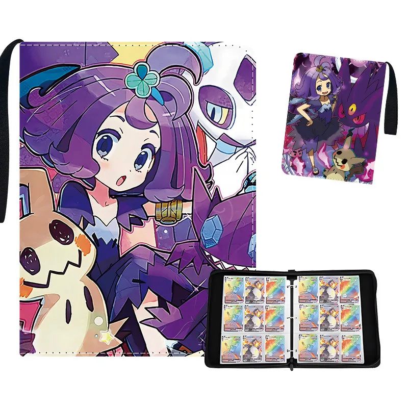 9 Pocket Cards Album Folder Anime Cover Collection Holder Binder Fit for Pokmon YuGiOh TCG Game Sports Football 540 Card Storage
