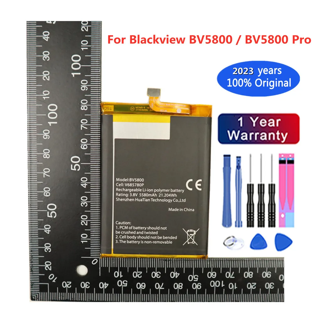 

NEW 5580mAh V685780P Battery For Blackview BV5800 / BV5800 Pro High Quality Mobile phone Replacement Batteries Bateria + Tools