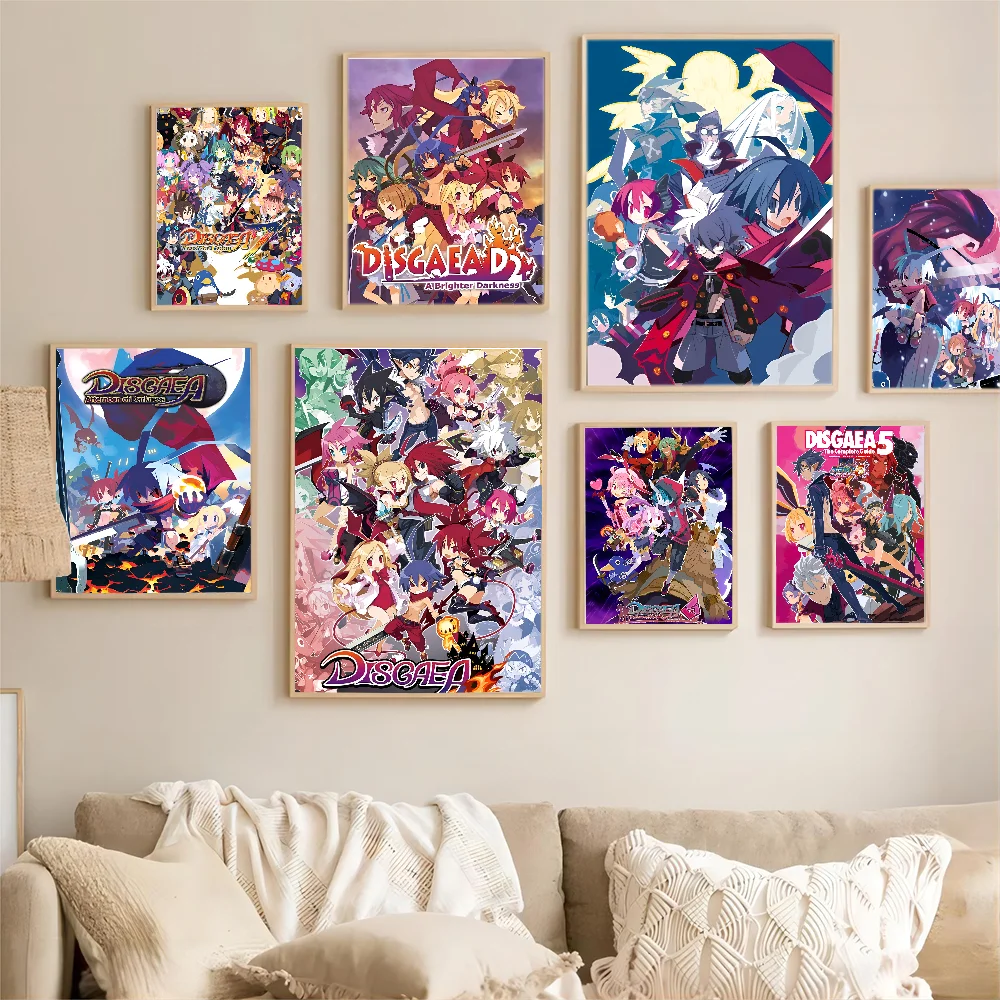 Disgaea game Classic Vintage Posters Decoracion Painting Wall Art White Kraft Paper Kawaii Room Decor