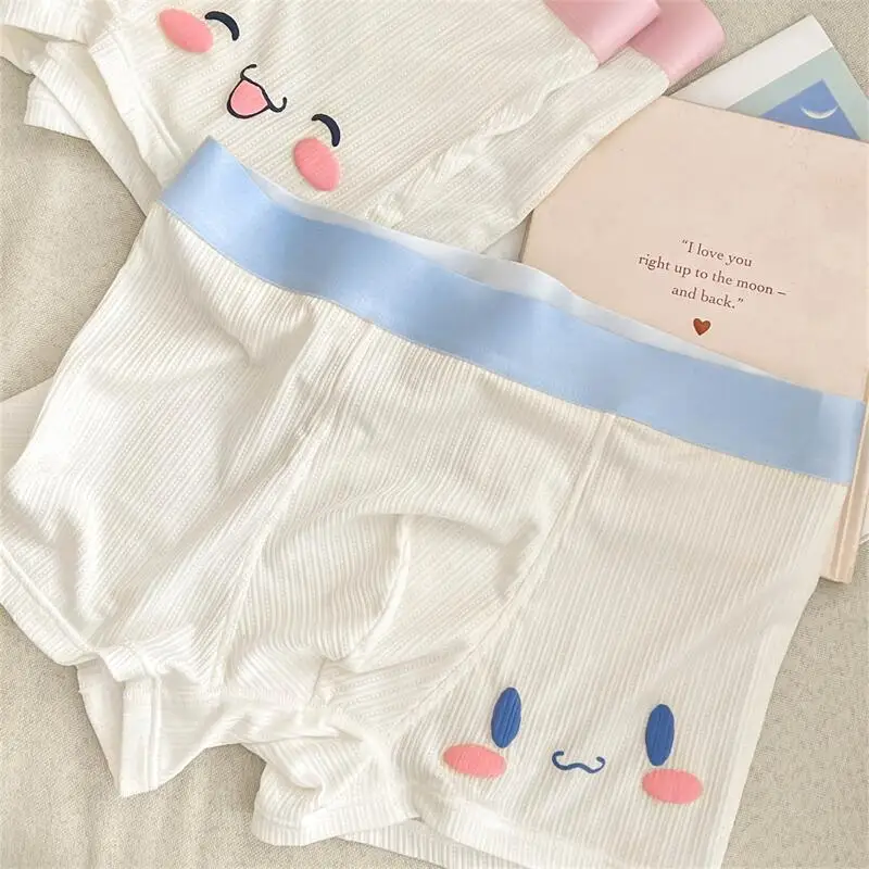 Cinnamoroll Men's Summer Thin Ice Silk Breathable Loose Men L-3Xl Size Underwear Cute Cartoon Personality Kawaii Soft Plush Toy