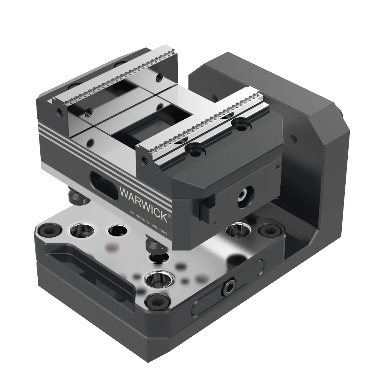 KSF75-100 Morsa centralizzata autocentrante compatta da 60 mm 3 "con ganascia grezza in acciaio seghettato per centro macchina meccanica CNC a 5 assi