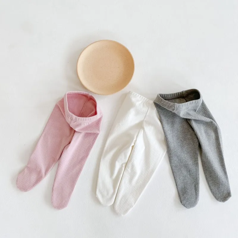 Newborn Baby Girl Boy Star Cotton Pantyhose Infant Toddler Child Middle Waist Trouser Casual Solid Color Pant Baby Clothes 3-18M