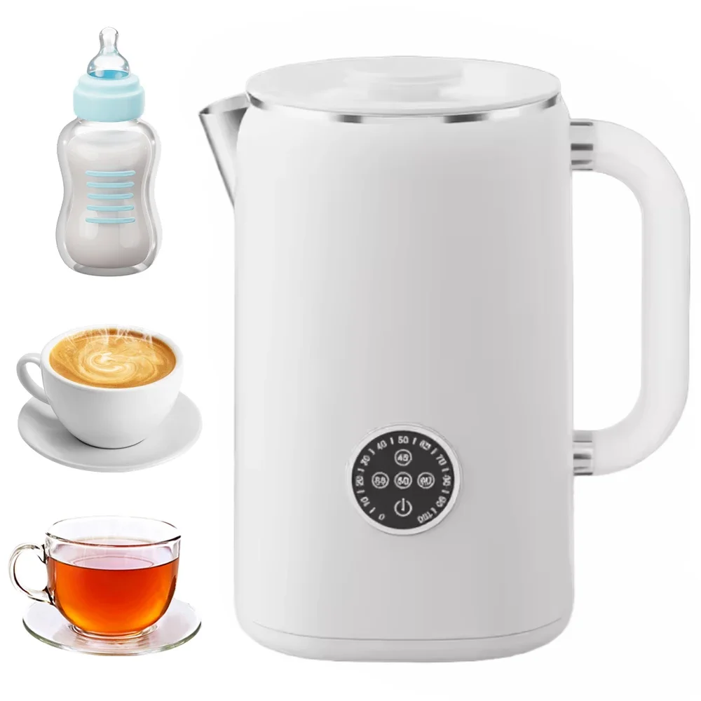 

1500W Temperature Control Smart Electric Kettle With Touch Panel 1.7L Stainless Steel Double Layer Insulation Water Coffe TeaPot