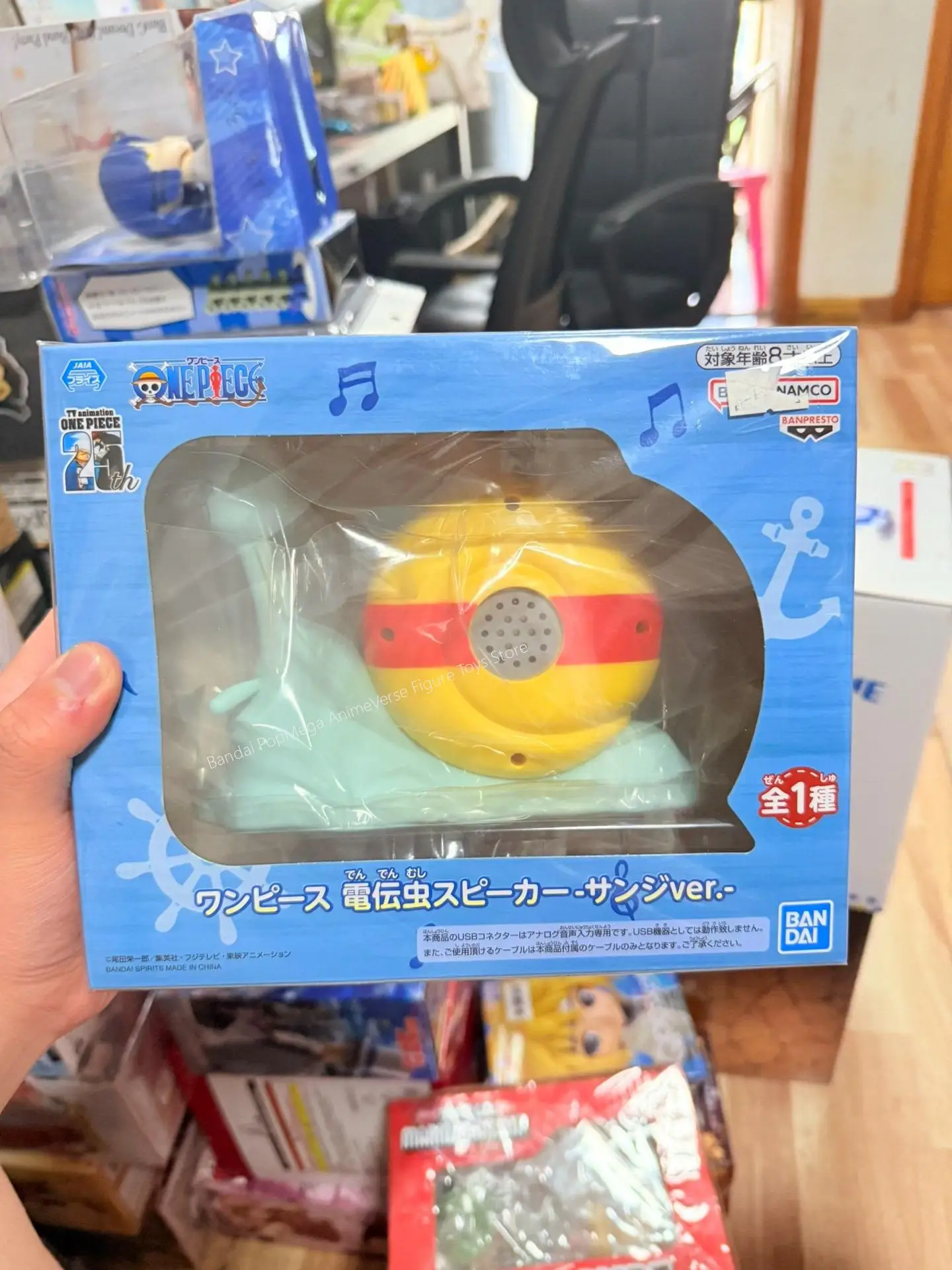 100% الأصلي بانداي الأرواح بان بريستو قطعة واحدة Dendenmushi المتكلم لوفي زورو جيمبي لعبة نموذج لجسم