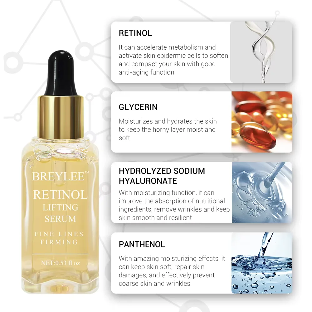 BREYLEE Bestseller Retinol Lifting Serum 17ML Aufhellende Feuchtigkeitscreme Hautpflege für Alle Hauttypen – Detail 5