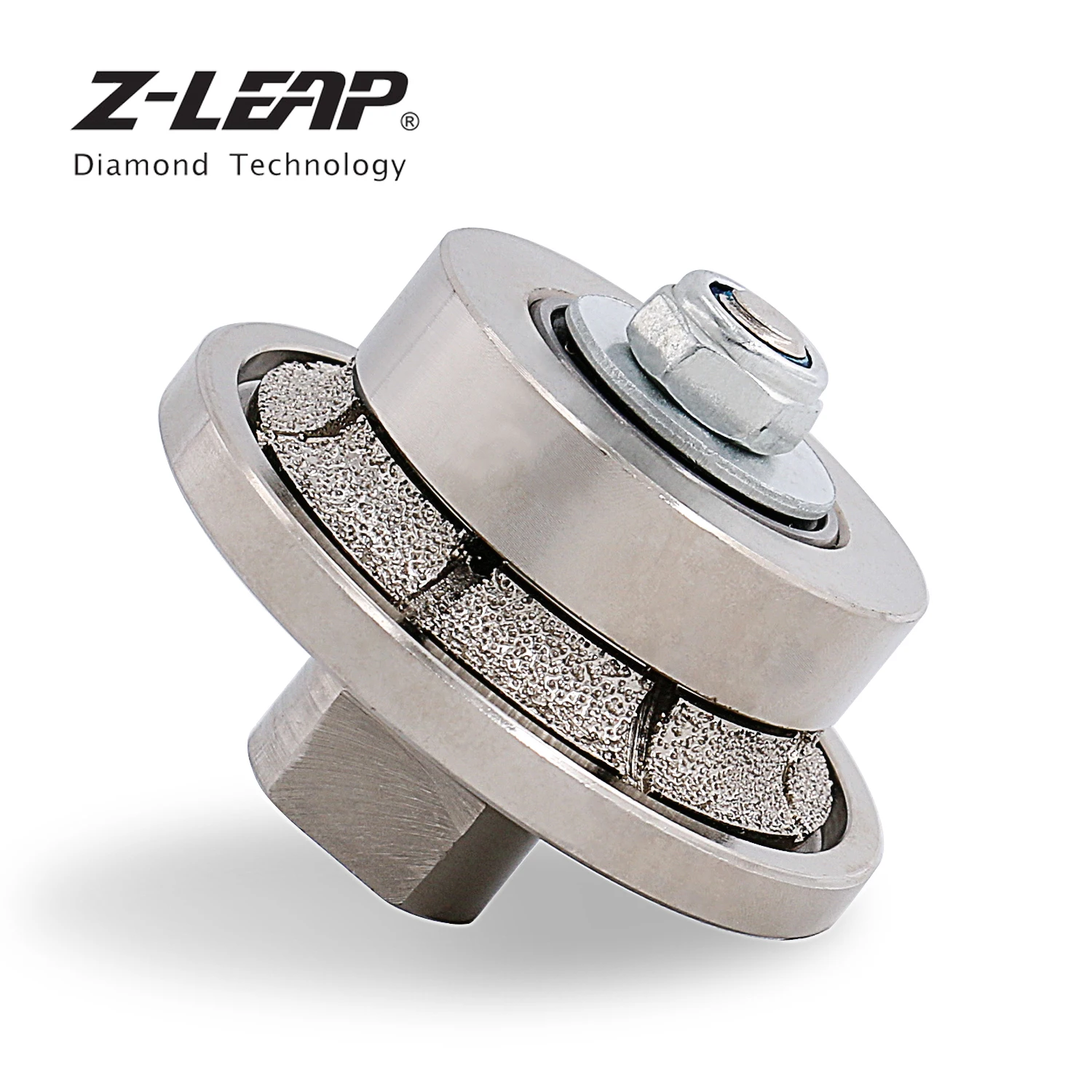 

Z-LEAP Diamond Hand Profiler B5 ,Half Bullnose Vaccum Brazed Profile Wheel Metal Cover Router Bit for Marble Granite