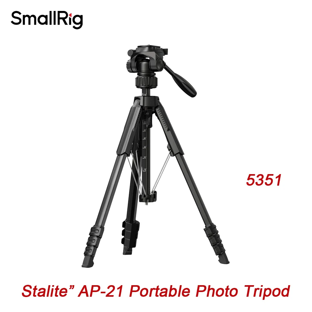 

SmallRig 5351 AP-21 Портативный штатив для фотосъемки, видеоголовка, максимальная нагрузка, 5 кг, алюминиевый сплав для беззеркальных камер DSLR