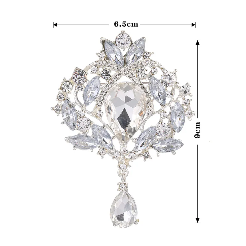 Luxury Rhinestone Brooches For Women Vintage Designer Crystal Brooch Pins Jewelry Party Wedding Gifts Dress Suit  Accessories