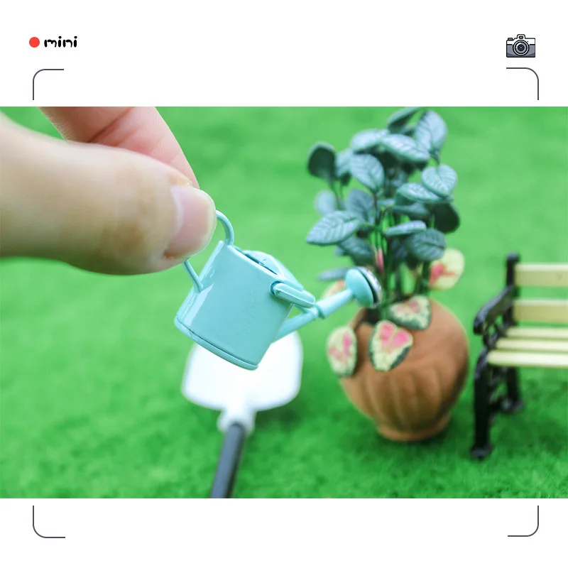 

1:12 Ob11 Miniature Food Toys Model Scene Doll House Accessories Mini Watering Can Garden Dollhouse Decoration Photography Props