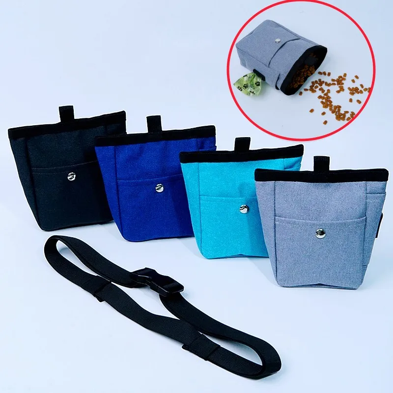

Dog Poop Bag Holder Hands Free Snack Bags Dog Poop Bag Dispenser Waterproof Snack Bags for Puppy Training with Belt Pet Supplies
