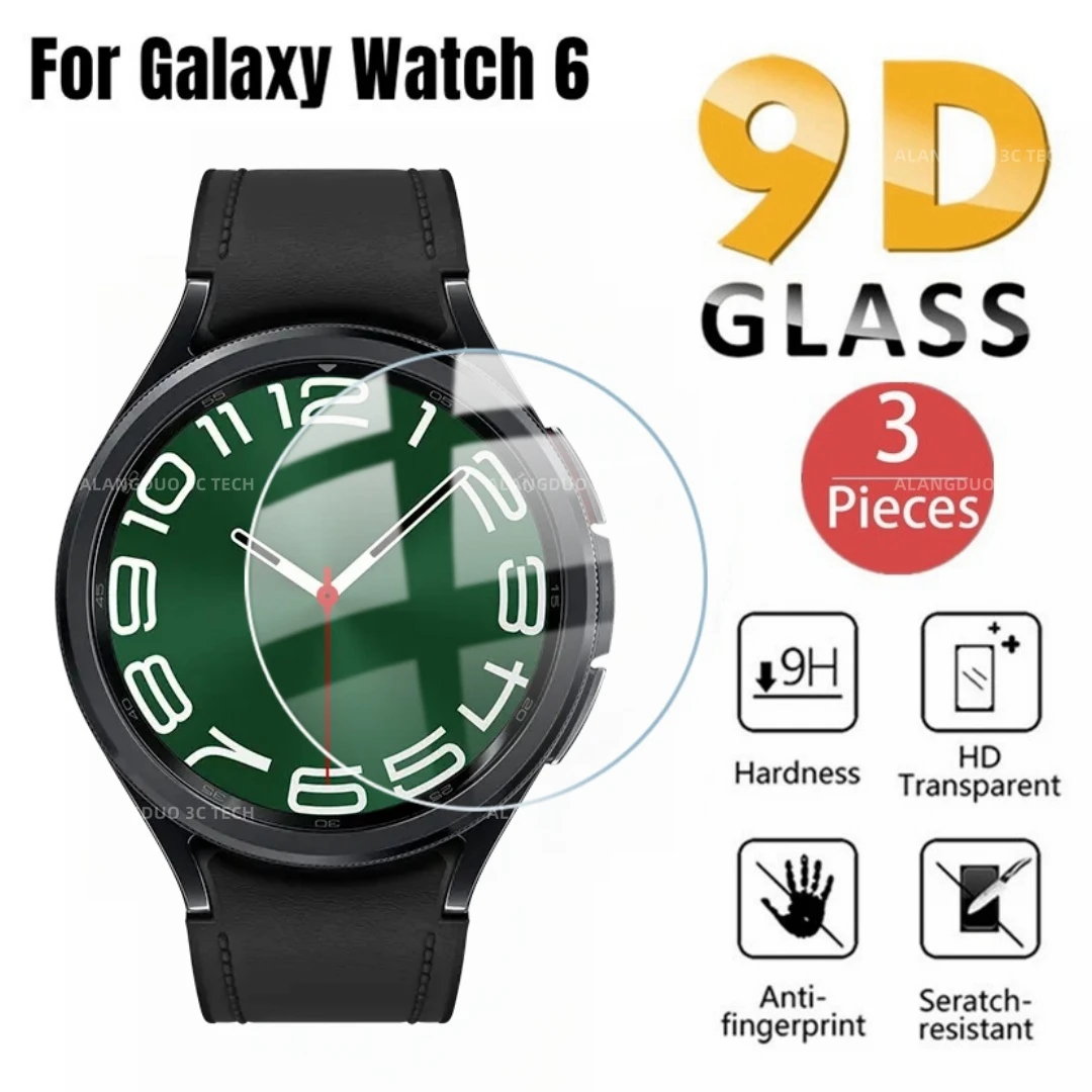 3PCS Tempered Glass For Samsung Galaxy Watch 6 Classic 47mm 43mm watch6 40mm 44mm Full Cover HD Screen Protector glass