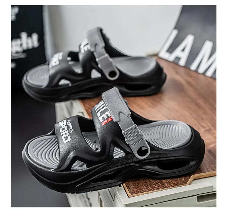 Herren-Hausschuhe, neue Sommer-EVA-Sandalen mit weicher Sohle, Plattform-Sandalen für drinnen und draußen, zum Gehen, Strandschuhe, Flip-Flops, Herrenschuhe – Detail 14