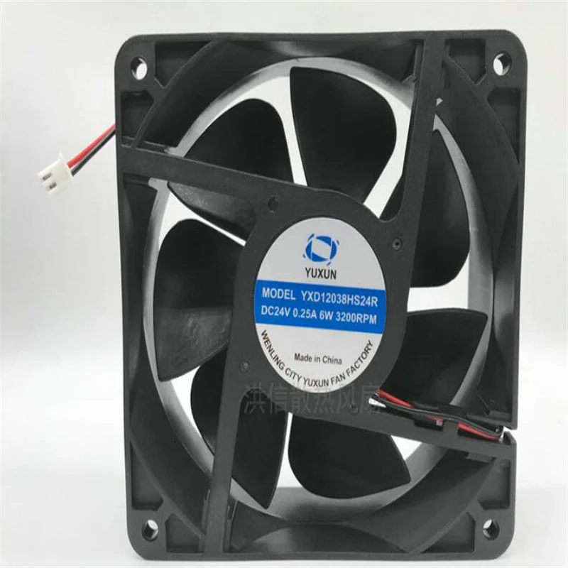 YXD12038HS24R DC24V 0.25A 6W two-wire welding machine cooling fan