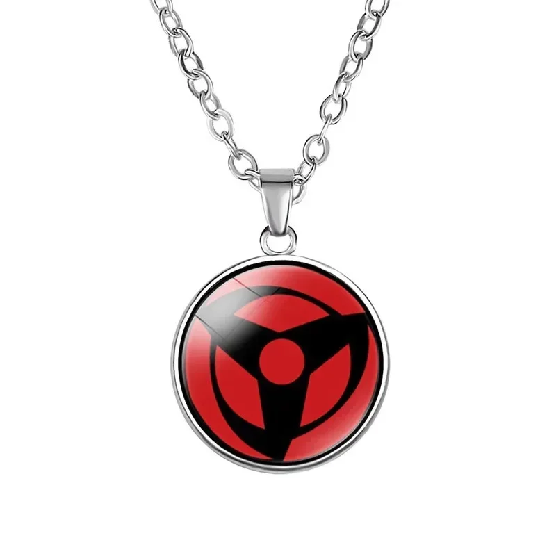 Collar de Anime japonés Naruto Sharingan, cadena para hombre, accesorios de joyería, colgante de Cosplay de Uchiha Itachi, juguetes para niños, regalo de cumpleaños