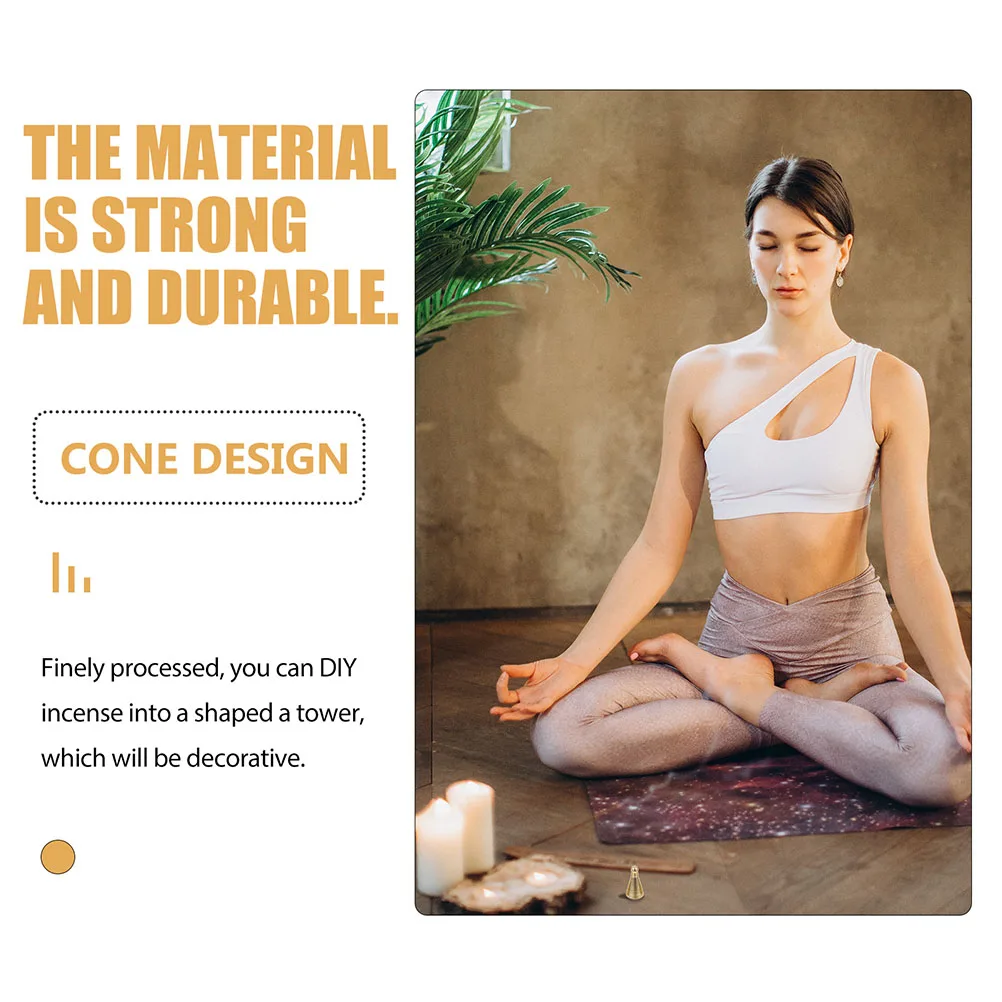 

5Pcs Incense Cone Mold Premium Copper Cone Shape DIY Press Mold for Home Office Yoga Room Long Service Life Incense Making Tool