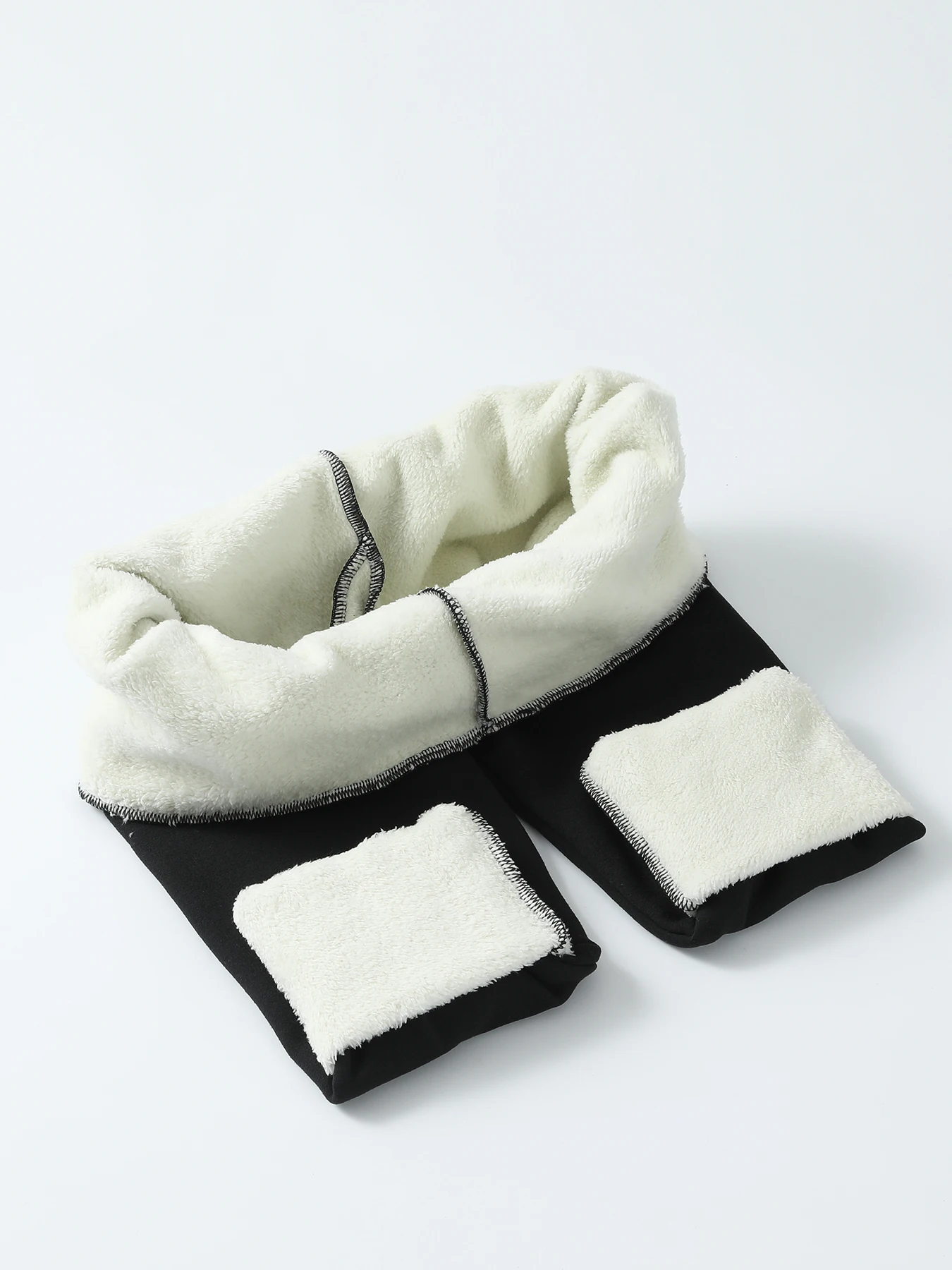 กางเกงเลกกิ้งบุขนแกะเอวสูงสำหรับผู้หญิง，กางเกงวอร์มสำหรับออกกำลังกายแบบหนานุ่มควบคุมหน้าท้องสำหรับวิ่งโยคะสำหรับฤดูหนาวที่หนาวเย็น