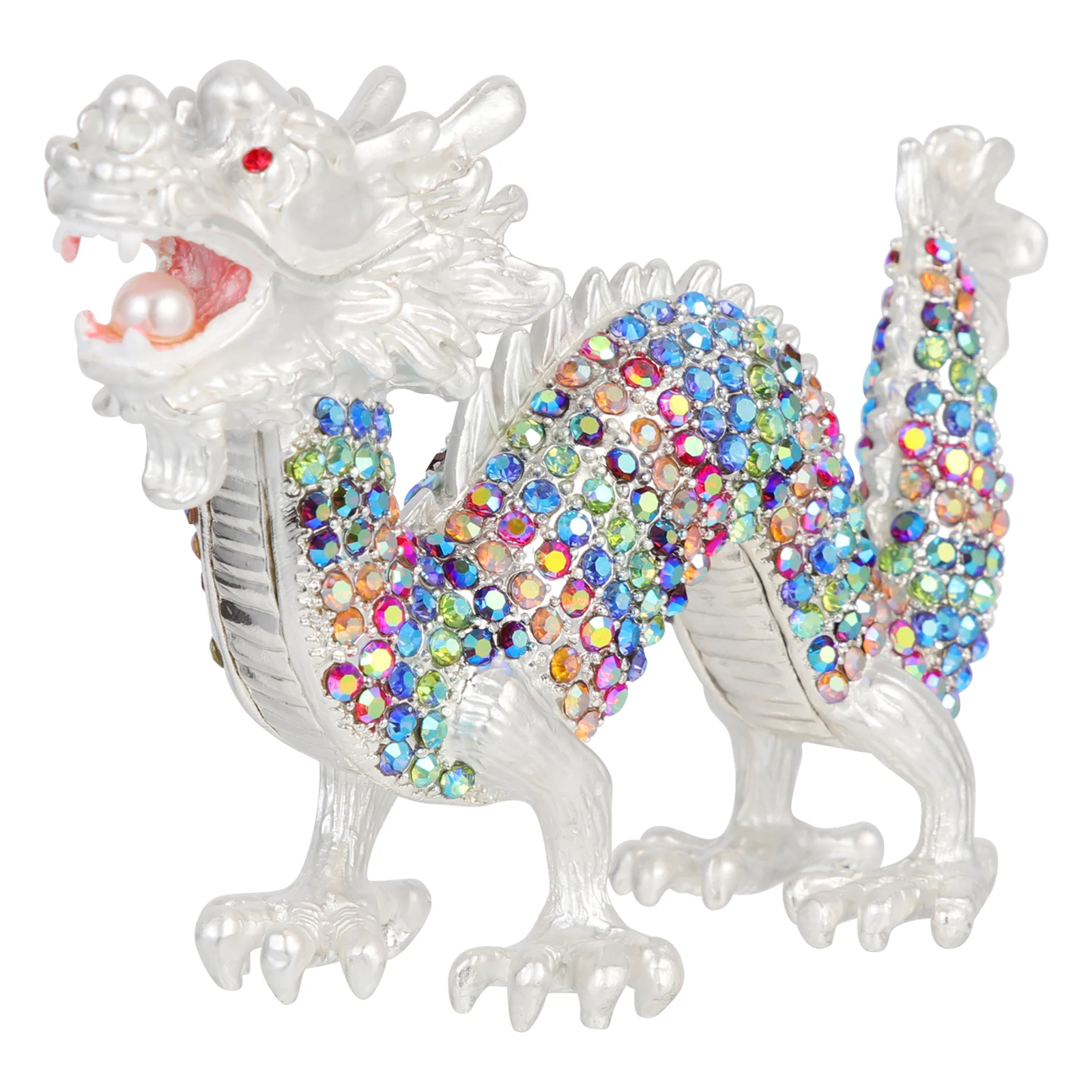 

Diamond- Dragon Ornament Statues Desktop Decoration Small Alloy Figurines Craft The Animal