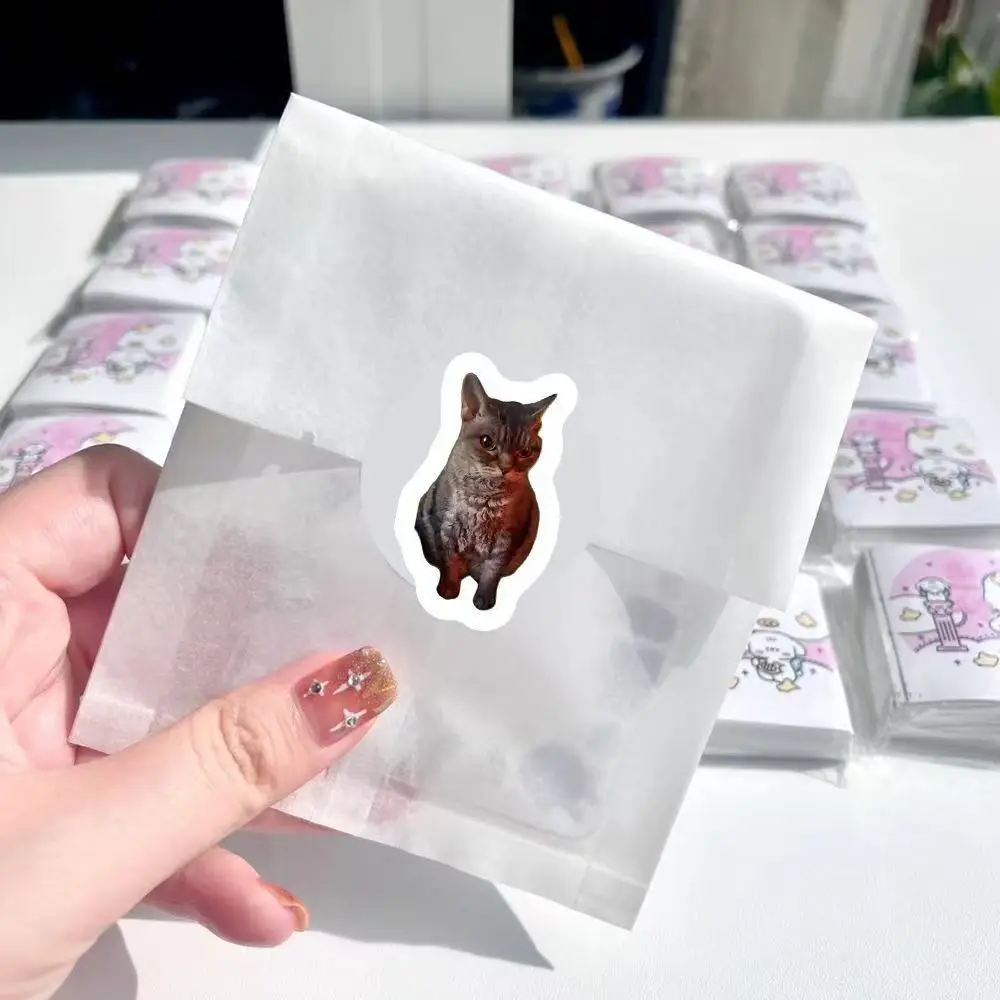 New Cute Self Adhesive Designs Funny Cat Meme Sticker Roll Multiple For Scrapbooking Laptop Deco