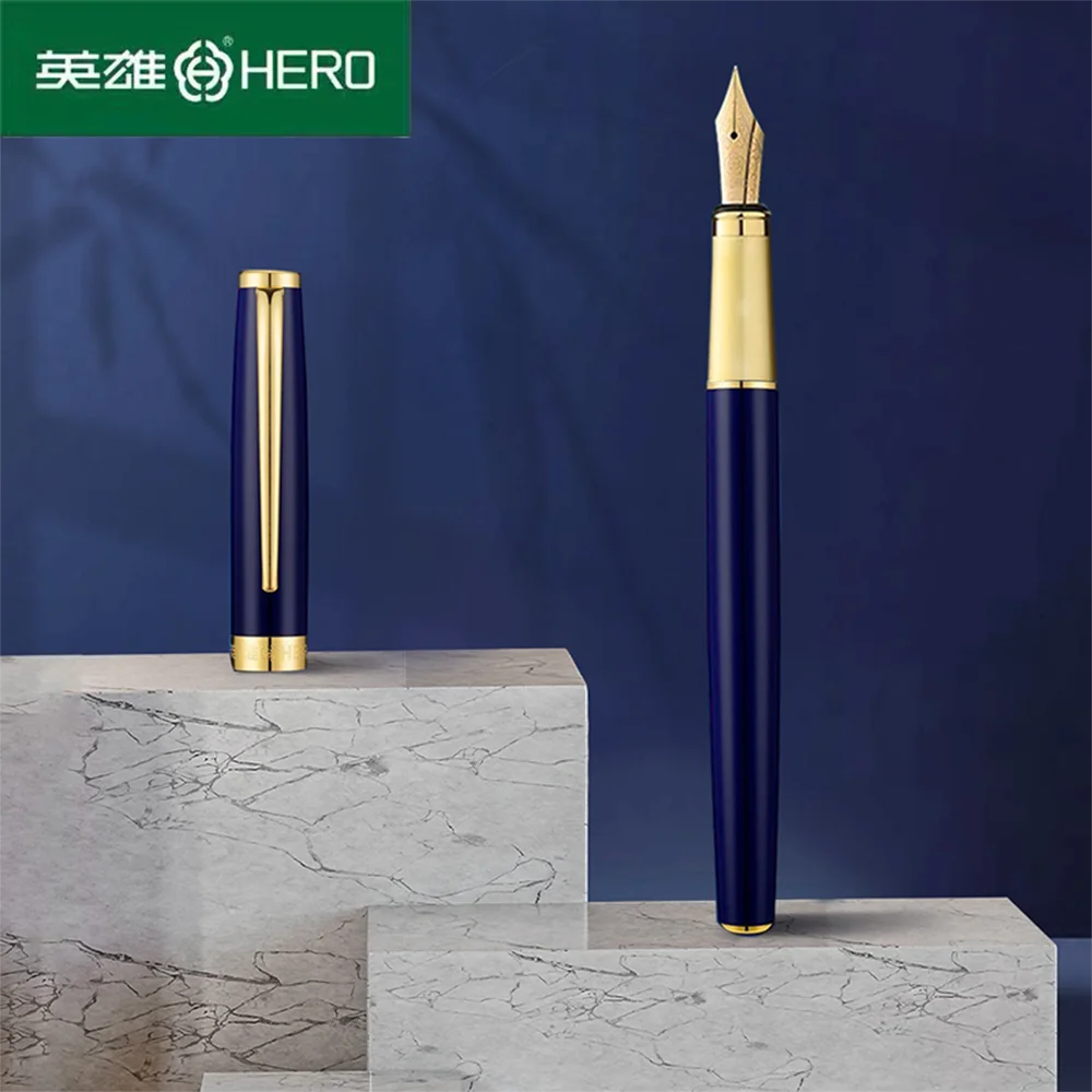

Gift Box Fountain Pen Set, Hero P108 0.5mm Color Iridium Nib for Smooth Writing, Ideal for Students, School, Office Use