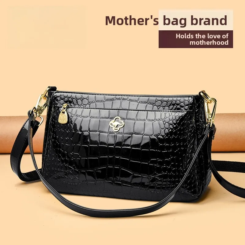 

Faionable Versatile Leather Underarm Bag 2025 New Sle Single oulder Bag Ele Feeling Middle-Aged Mom Bag Trendy Cros...